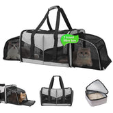 INRLKIT Cat Carrier setup for two cats offers generous space for comfortable travel.
