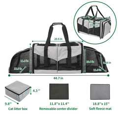 INRLKIT expandable litter box design keeps pets clean and travel-ready.