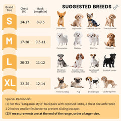 Inspack dog backpack carrier legs-out design supports movement during walks.
