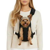 Inspack dog backpack front view—compact, comfortable carry for small pets.