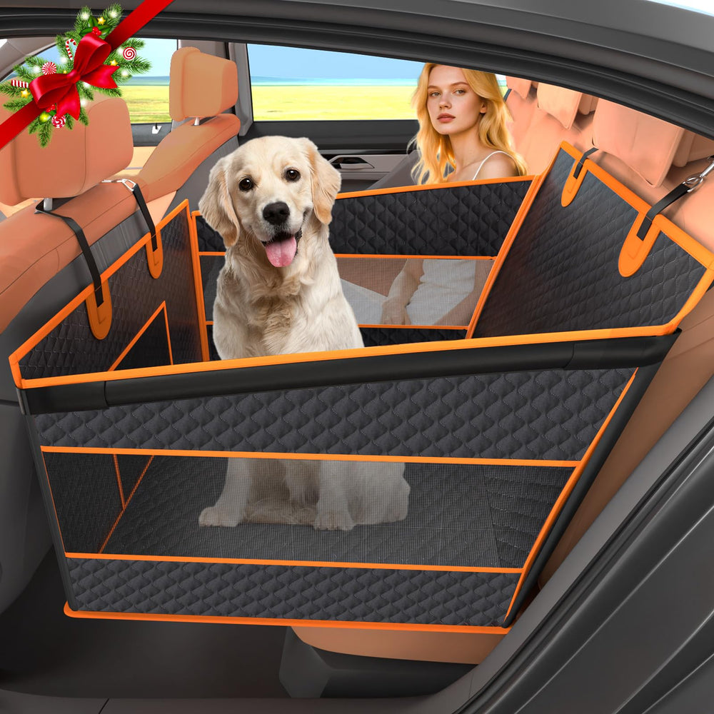 Instraella Dog Car Seat for Large Dogs in foldable mode expands rear space for comfortable long trips