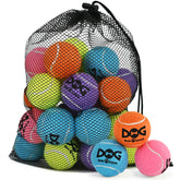 INSUM 20-pack small dog tennis balls in 2-inch size for safe, engaging fetch.