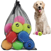INSUM bulk tennis balls for dogs – 12-pack in vibrant colors for easy backyard fetch.