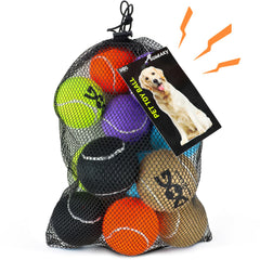 INSUM Squeaky Ball 12-pack with bright colors for easy visibility during fetch
