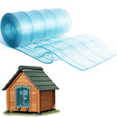 InTrans dog door flap closeup shows durable vinyl for weatherproof pet access.