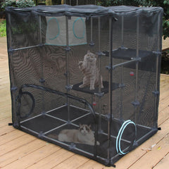INTURN Catio Mega Kit frame showcases sturdy construction for safe outdoor play.