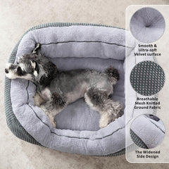 INVENHO dog bed with raised sides provides head lounging and secure feel
