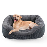 INVENHO large dog bed angle view shows roomy space for relaxed lounging.
