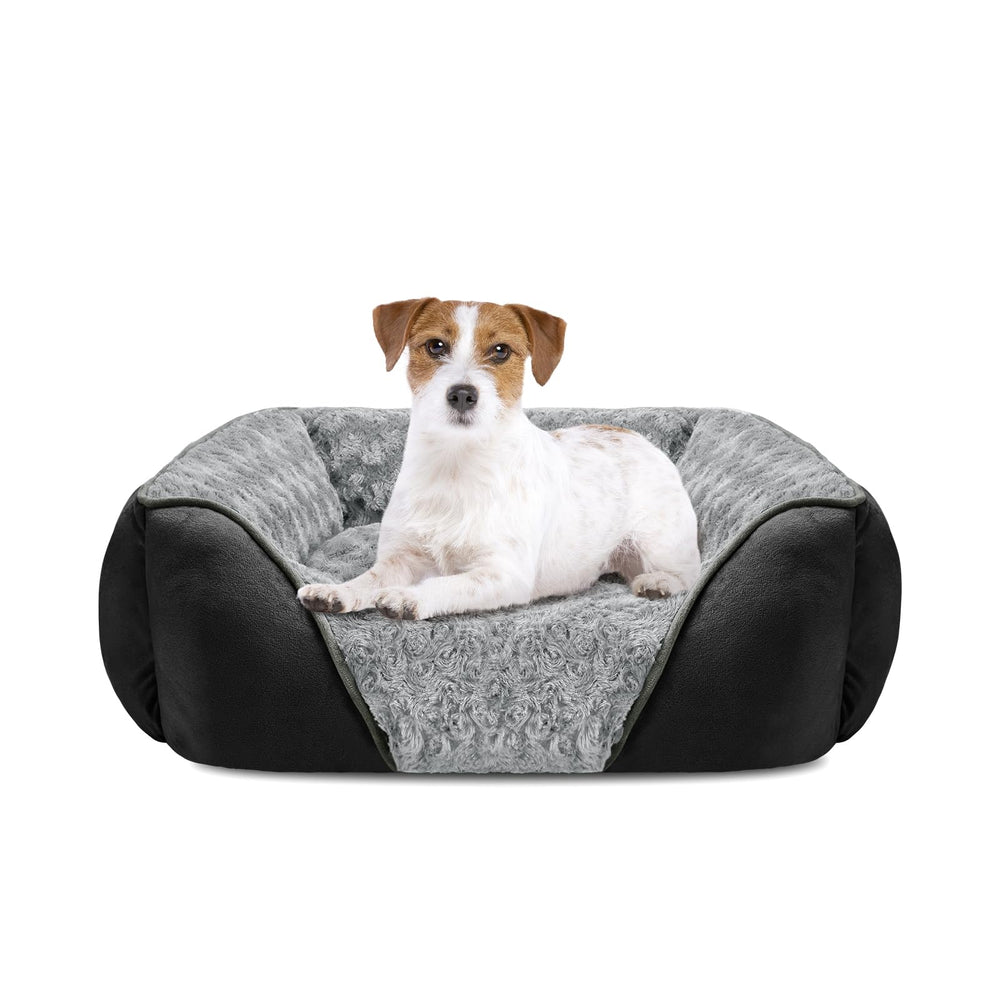 INVENHO medium dog bed rectangle with soft fur offers cozy nap space for small to medium dogs
