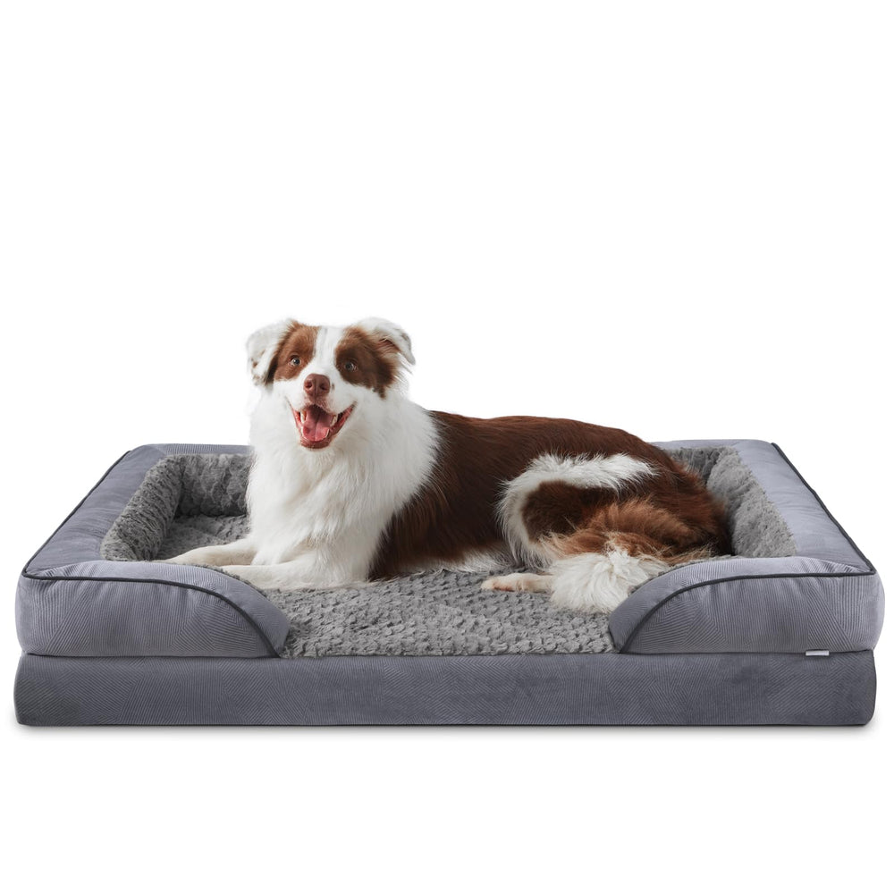 INVENHO Orthopedic Large Dog Bed cover-removable shows a secure, easy-to-clean cover for hygienic pets.