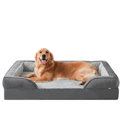 INVENHO orthopedic dog bed with egg-crate foam supports joints for restful sleep