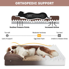 INVENHO XXL orthopedic dog bed right view with cozy surface for restful lounging