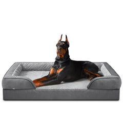INVENHO orthopedic dog bed XXL with egg-crate foam supports joints during rest.