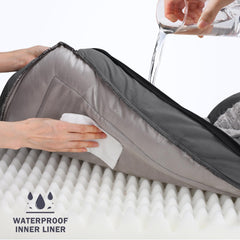 INVENHO bed includes waterproof inner lining to guard foam from spills.
