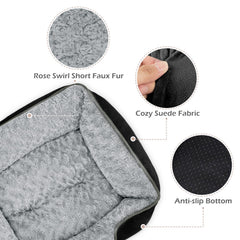 INVENHO small dog bed cozy suede texture enhances tactile warmth and snuggling feel