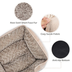 INVENHO Small Dog Bed size chart demonstrates fit for various dog weights.