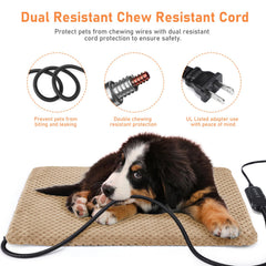 INVENHO pet heating pad with timer helps auto-sleep and conserve energy.