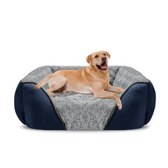 INVENHO XX-Large dog bed front view with raised walls for supportive lounging
