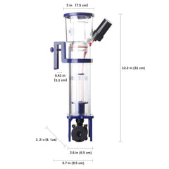 IOAOI Nano Protein Skimmer DC pinwheel pump delivers energy efficient quiet performance.