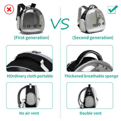 ioview large-expandable bag space fits guinea pigs, rabbits, or small dogs.