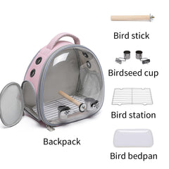 ioview material closeup pink shows sturdy PC and EVA build protecting small pets.
