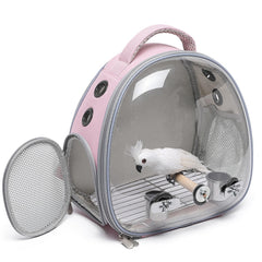 ioview portable travel pet backpack side ventilation view, promoting fresh air for comfort.