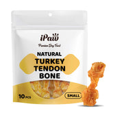 ipaw turkey tendon small pack 10pcs front view highlights value and convenience.