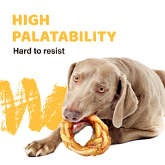 iPaw Turkey Tendons dental hygiene image hints at gum-friendly chewing.
