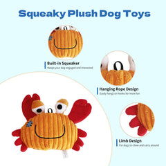 ipawspace shark plush toy for dogs — inviting shape encourages interactive play and exercise