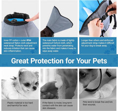 ipetstation soft oxford cone outer shell provides gentle protection for wounds