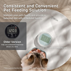 ipettie brioche feeder six-compartment tray enables multi-meal scheduling for pets