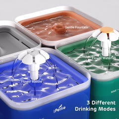 ipetie Neverland fountain blue 67oz capacity reduces frequent refills for busy owners