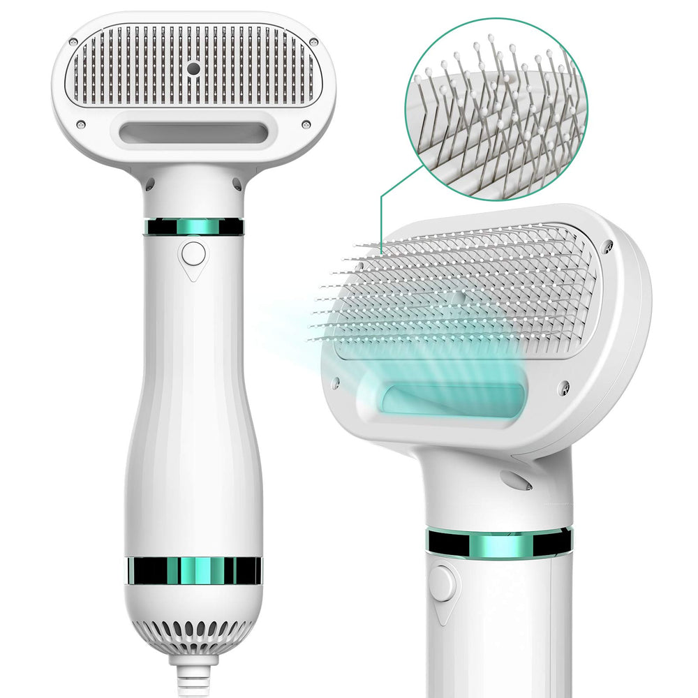 iPettie Pet Hair Dryer 2 in use, drying and brushing for a quick bath finish.