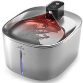 iPettie Runway cordless fountain top view shows wire-free placement benefits