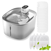 iPettie Runway fountain stainless steel bowl for easy-clean hydration