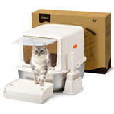 iPettie S01 open-lid design enables easy access for quick litter checks.
