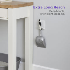 iPrimio ergonomic handle provides comfortable grip during extended scooping sessions
