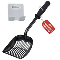 iPrimio Monster litter scooper long handle enables easy reach for deep scooping