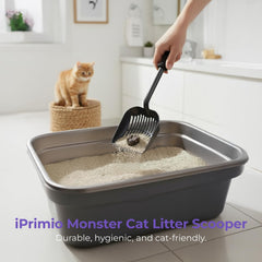 iPrimio Monster scooper soft foam grip reduces hand strain during cleaning
