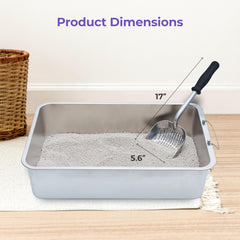 iPrimio Monster Metal Cat Litter Scoop ergonomic soft grip offers comfortable control.