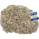 IPW Industries garnet gravel under-bed support for longer filtration life.