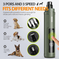 IREDOON dog nail grinder four LED lights illuminate the nail center to avoid quick hits.