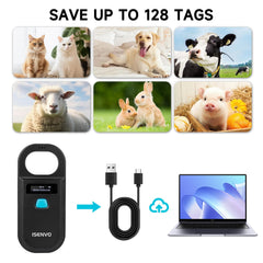 ISENVO Pet Microchip Scanner USB charging keeps you ready during field use
