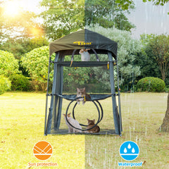 ITENT outdoor catio in use provides safe outdoor time