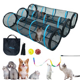 ITENT cat play tunnel outer view shows durable construction for indoor and outdoor use.