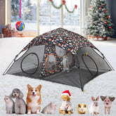 ITENT Outdoor Cat Play Tent setup highlights quick, easy assembly for home and travel
