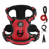 IVY&LANE no pull harness red side view for comfortable, controlled walks