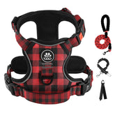 IVY&LANE No Pull Harness front clip closeup demonstrates controlled walking with comfort