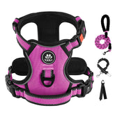 IVY&LANE No Pull Harness front clip in fuchsia pink for steadier walks