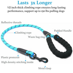 iYoShop Dual Dog Leash bungee extension absorbs shock for smoother jogging beside dogs
